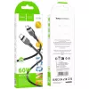 Hoco X109 Energy Cable de datos y carga de silicona 60W USB-C a USB-C 1m Negro