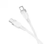 Hoco X109 Energy Cable de carga y datos de silicona 60W USB-C a USB-C 1m blanco