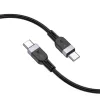 Hoco X109 Energy cable de datos y carga de silicona 60W USB-C a USB-C 3m negro