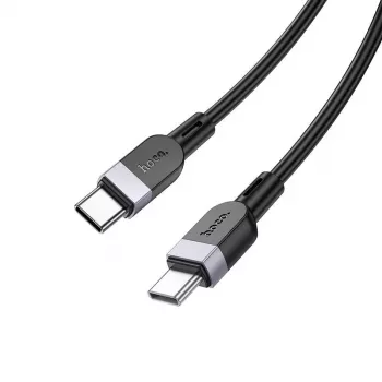 Hoco X109 Energy cable de datos y carga de silicona 60W USB-C a USB-C 3m negro