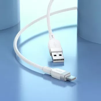 Hoco X109 Energy cable de carga y datos de silicona Type-C (L=1M) blanco