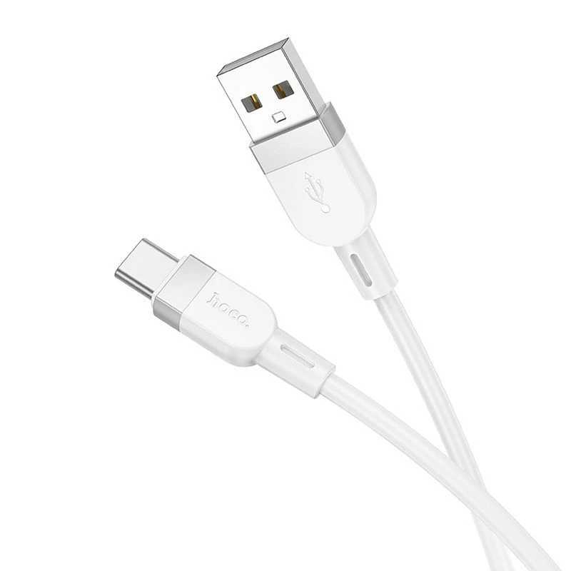 Hoco X109 Energy cable de carga y datos de silicona Type-C (L=1M) blanco