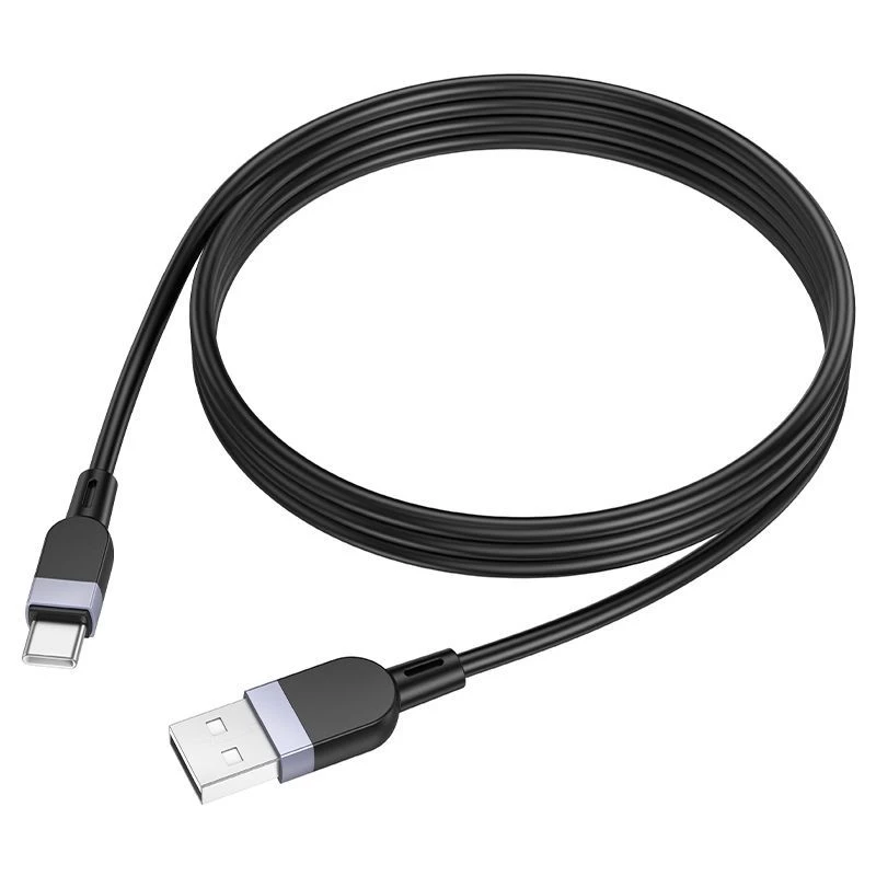 Hoco X109 cable de carga y datos de silicona Energy USB-A a USB-C 1m negro