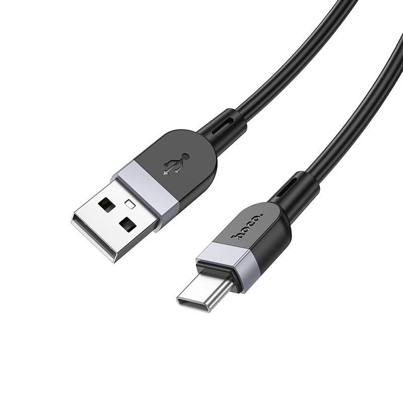 Hoco X109 cable de carga y datos de silicona Energy USB-A a USB-C 1m negro