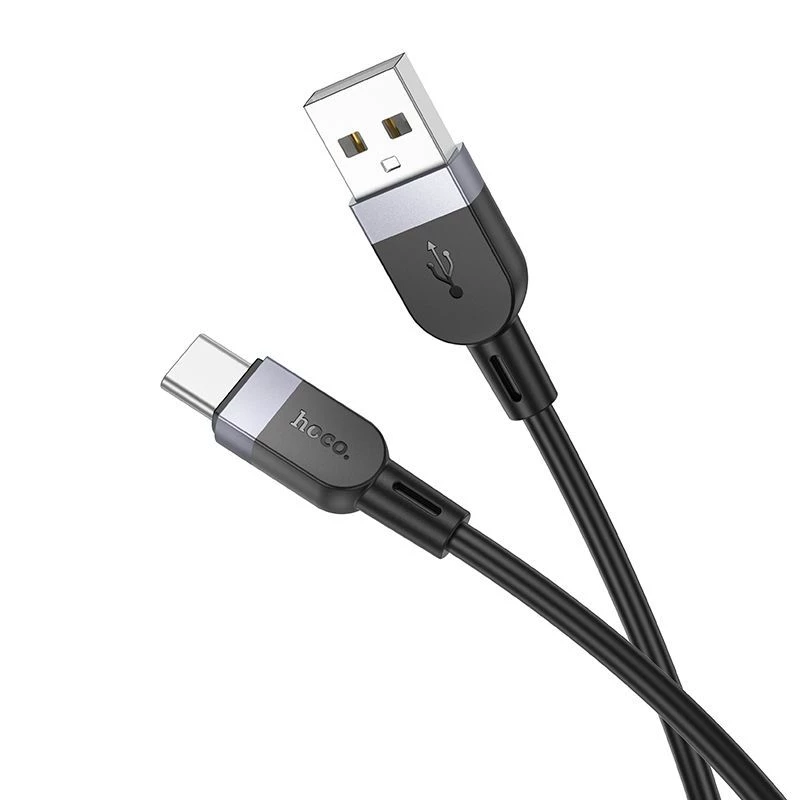 Hoco X109 cable de carga y datos de silicona Energy USB-A a USB-C 1m negro