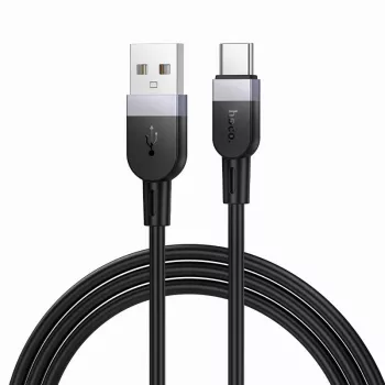 Hoco X109 cable de carga y datos de silicona Energy USB-A a USB-C 1m negro