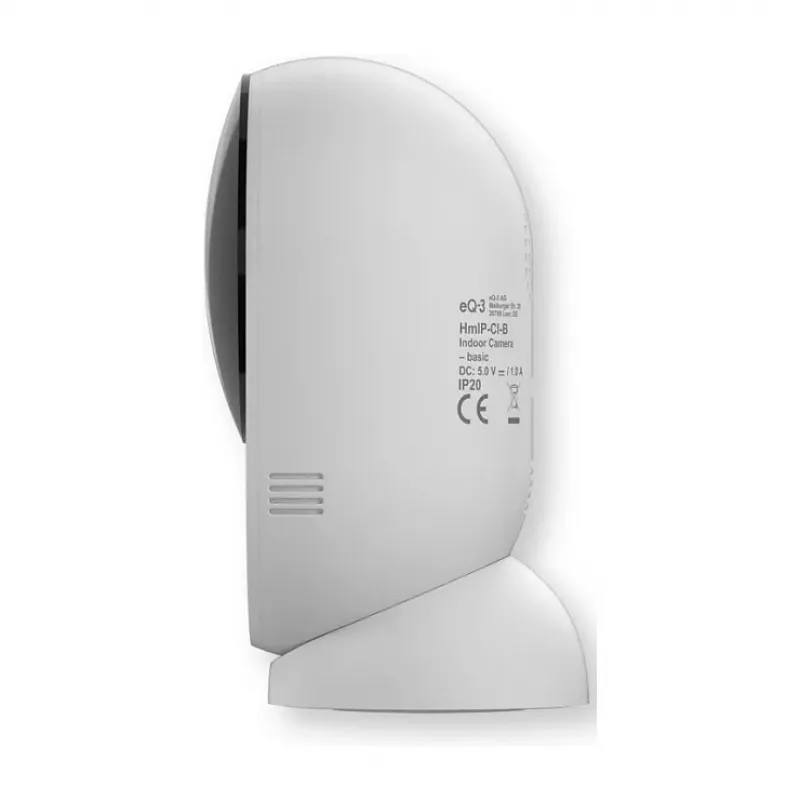 Homematic IP Indoor Camera basic (HmIP-CI-B) – Cámara de seguridad Wi-Fi 3 MP, blanco/negro