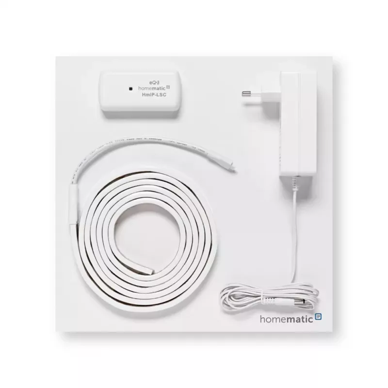 Homematic IP Lightstrip Set, 2 m, RGBW, Tunable White, autoadhesivo, IP20, clase de seguridad III