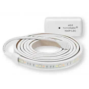 Homematic IP Lightstrip Set, 2 m, RGBW, Tunable White, autoadhesivo, IP20, clase de seguridad III