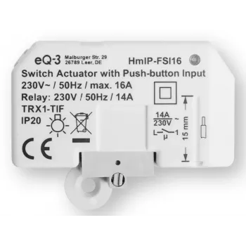 Homematic IP Actuador de conmutación con entrada de pulsador, empotrable V2