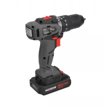HOOZAR CD45BL-D2 taladro atornillador a batería, 18V, 2x2.0Ah, 45Nm