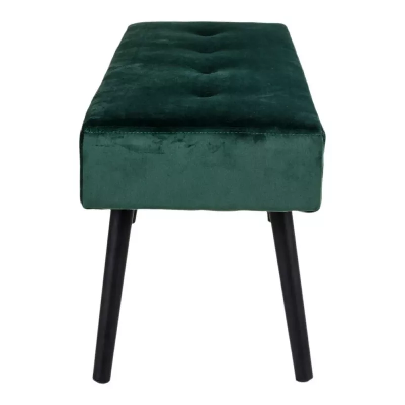 House Nordic Banco con tapizado de terciopelo verde 100x35x44