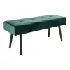 House Nordic Banco con tapizado de terciopelo verde 100x35x44