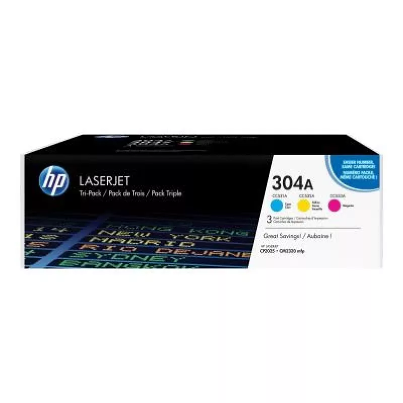 HP 304A multipack cartucho de tinta original (negro y tricolor) (CF372AM)