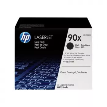 HP 90X alto rendimiento negro cartucho de tóner pack doble (CE390XD) - original