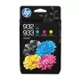 HP 932/933 Pack combo - pack de 4 - negro, amarillo, cian, magenta - original - Officejet - tóner - para Officejet 6100, 6600 H711a, 6700, 7110, 7610