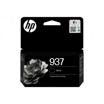 HP 937 Negro Cartucho de tinta original – A base de pigmento, rendimiento estándar (4S6W5NE#LS3)