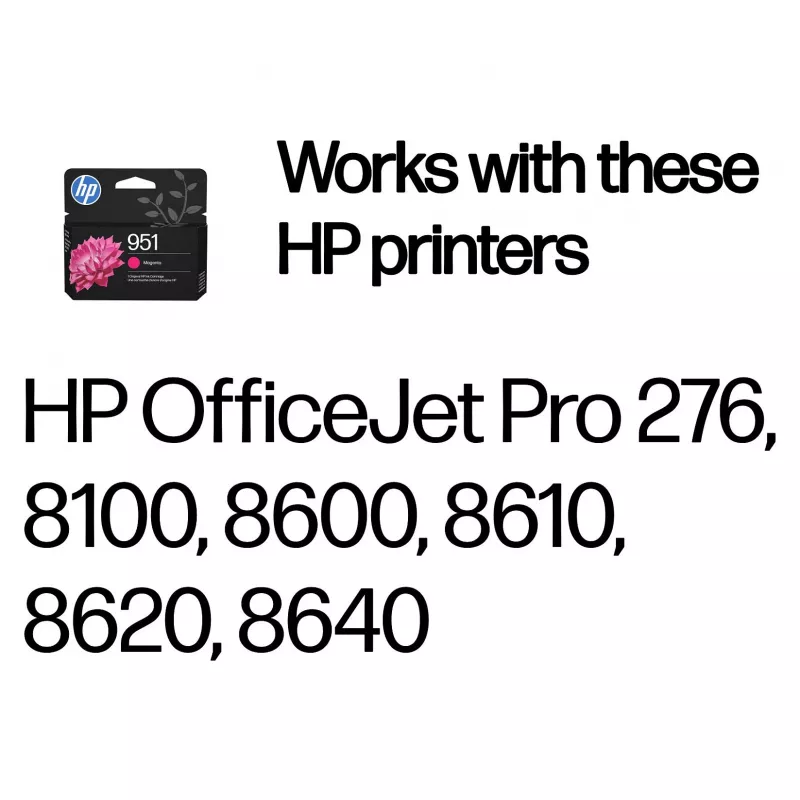 HP 951 Cartucho de tinta original magenta 8 ml (700 páginas) para Officejet Pro