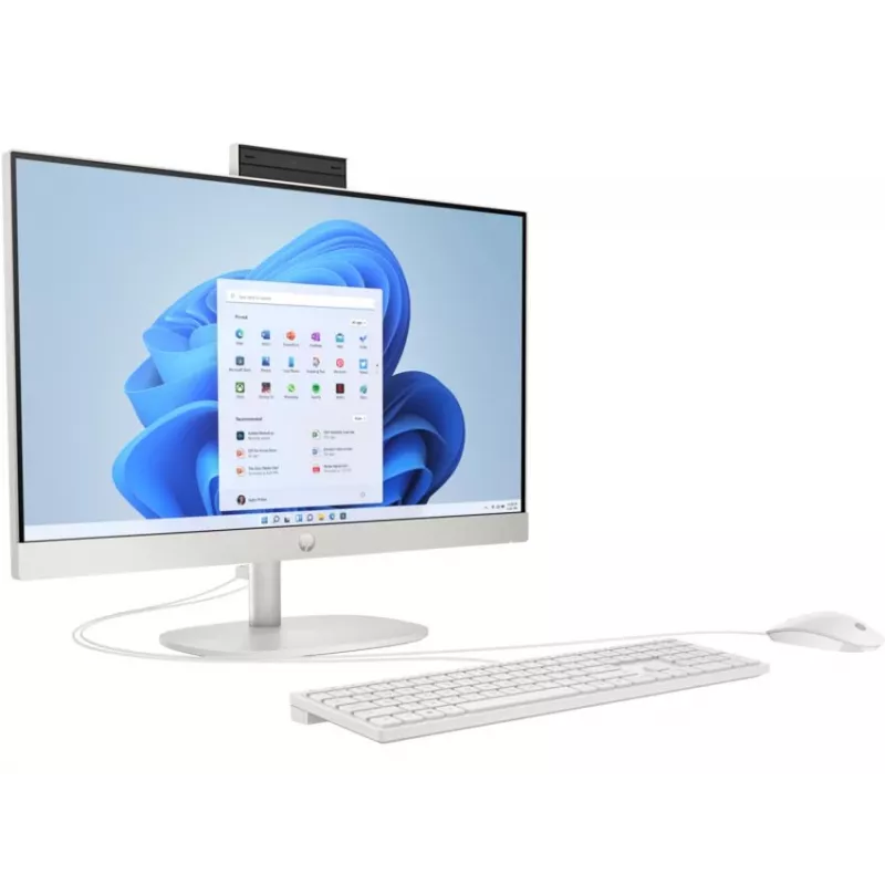 HP All-in-One 24-cr0009nf PC de sobremesa, Intel Core i5-1335U, 16 GB RAM, 512 GB SSD, 23,8 pulgadas Full HD IPS pantalla, Windows 11 Home, blanco (reacondicionado)