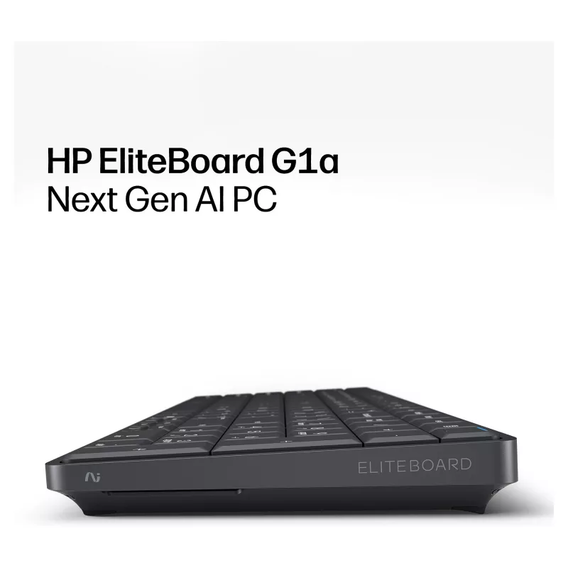 HP EliteBoard G1a Next Gen AI PC - AMD Ryzen AI 5, 16GB RAM, 512GB SSD, Windows 11 Pro, Wi-Fi 6E, negro