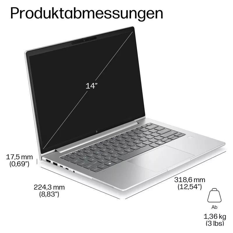 HP EliteBook 6 G2i Portátil AI - Intel Core 7 350 / 1.5 GHz - 32 GB RAM - 1 TB SSD - 14