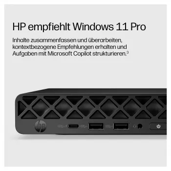 HP EliteDesk 8 Mini G2a mini PC, AMD Ryzen AI 5 435, 16GB RAM, 512GB SSD, Windows 11 Pro, negro