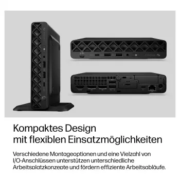 HP EliteDesk 8 Mini G2i Mini PC, Intel Core Ultra 7 356H, 32GB DDR5 RAM, 1TB NVMe SSD, Windows 11 Pro, Negro