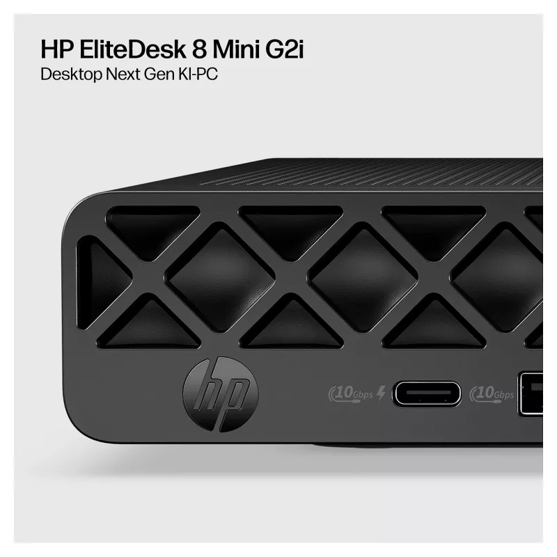 HP EliteDesk 8 Mini G2i Mini PC, Intel Core Ultra 7 356H, 32GB DDR5 RAM, 1TB NVMe SSD, Windows 11 Pro, Negro