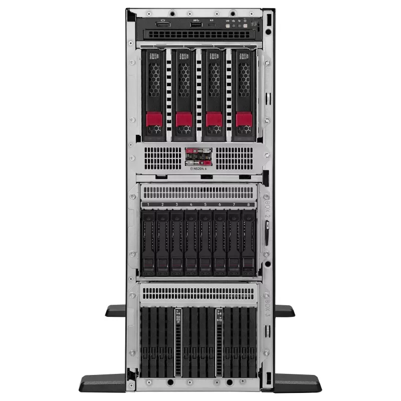HP Enterprise HPE ProLiant ML350 Gen12 servidor torre, Intel Xeon 6505P 2.2GHz 12 núcleos, 64GB RAM, 8 SFF Hot Plug, MR408i-o, 2x1000W