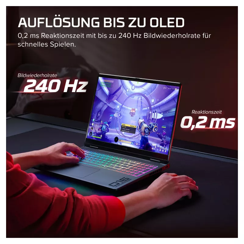 HP HyperX OMEN 16-ah1470ng Portátil gaming de 16 pulgadas WQXGA, Intel Core Ultra 7 270HX Plus, 32GB RAM, 1TB SSD, GeForce RTX 5070 Ti, Windows 11 Home