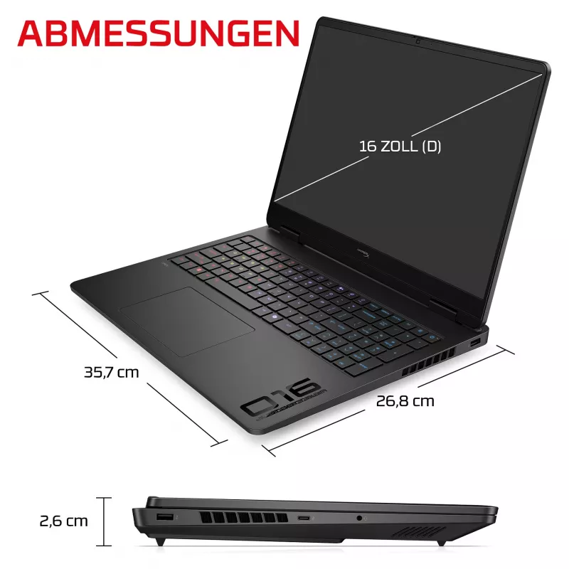 HP HyperX OMEN 16-am2172ng Portátil gaming, 16 pulgadas WUXGA IPS 165Hz, Intel Core i7-14650HX, 24GB RAM, 1TB SSD, GeForce RTX 5070, FreeDOS