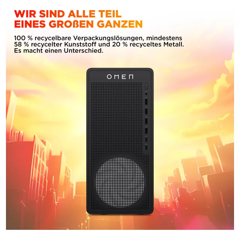 HP OMEN 16L TG03-0473ng sobremesa gaming (Ryzen 7 8700F, 16GB DDR5, 1TB SSD, RTX 5060 Ti, sin sistema operativo, Shadow Black)