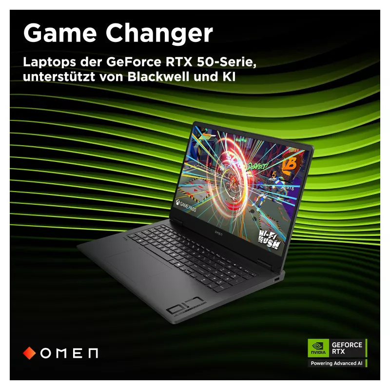 HP OMEN 17-db1470ng Portátil gaming, 17,3" FHD, AMD Ryzen AI 7 350, 16 GB, 512 GB SSD, RTX 5060, Windows 11 Home