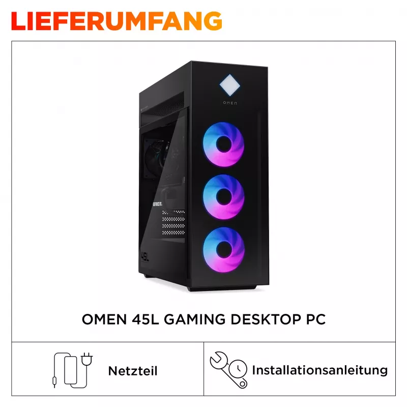 HP OMEN GT22-3795ng PC de sobremesa, Intel Core Ultra 9 285K, 64GB DDR5, 2TB SSD, NVIDIA RTX 5080, Windows 11 Home