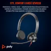 HP Poly Blackwire 3325 auriculares estéreo certificados para Microsoft Teams USB-C + jack 3,5mm + adaptador USB-C/A