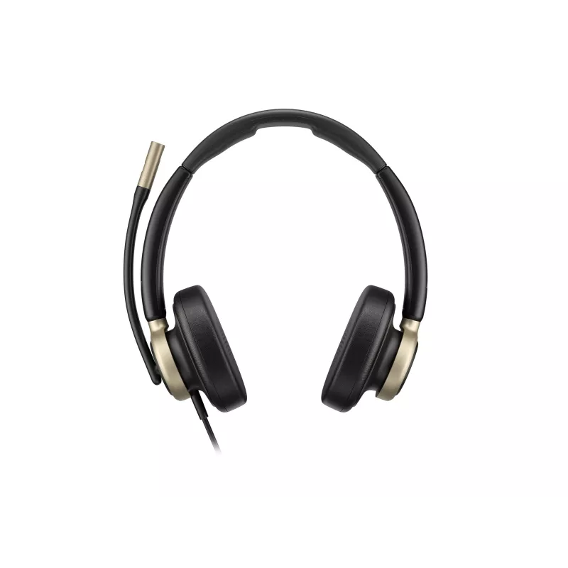 HP Poly Mission 825 auriculares estéreo USB con cable, cancelación activa de ruido