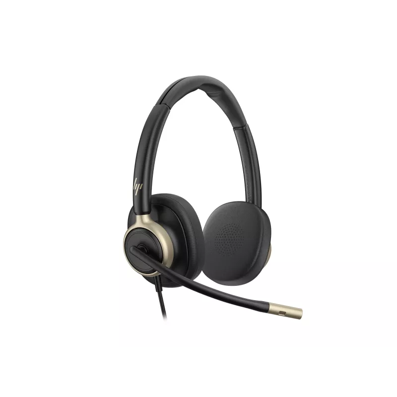 HP Poly Mission 825 auriculares estéreo USB con cable, cancelación activa de ruido
