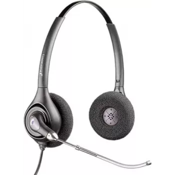 HP POLY Plantronics SupraPlus H261H Auricular binaural con cable de banda ancha con micrófono con cancelación de ruido (87129-02)