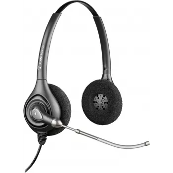 HP POLY Plantronics SupraPlus H261H Auricular binaural con cable de banda ancha con micrófono con cancelación de ruido (87129-02)