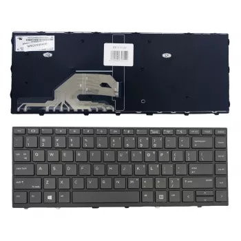Conjunto de teclado para portátil HP ProBook 430 G5 / 440 G5 con marco, inglés US, retroiluminado, negro