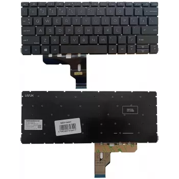 HP ProBook 430 G8/G9, 435 G7/G8 teclado en inglés US con retroiluminación (negro)