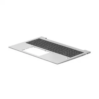 HP ProBook 450/455 G8/G9 Cubierta superior con teclado belga, retroiluminado, reposamanos plateado, gráfica dedicada