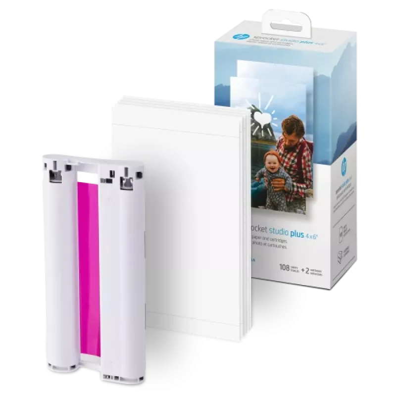 HP Sprocket Studio Plus papel fotográfico 4x6 (108 hojas) - brillante