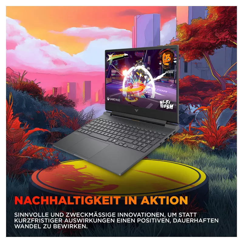 HP Victus 15-fa2140ng 15,6 inch Full HD 144Hz portátil gaming, Intel Core i5-13420H, 16GB RAM, 512GB SSD, NVIDIA GeForce RTX 3050, FreeDOS, teclado alemán