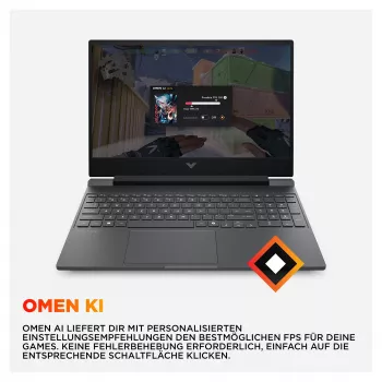 HP Victus 15-fa2178ng portátil gaming, 15,6 pulgadas FHD 144Hz IPS, Intel Core i7-13620H, 12GB RAM, 512GB SSD, NVIDIA GeForce RTX 5060, FreeDOS, Mica Silver