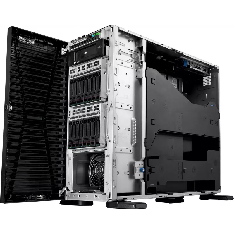 HPE ProLiant ML110 Gen11 Servidor - Intel Xeon Silver 4510 2,4 GHz 12-Core 1P 64 GB RAM 8SFF NS204i-u MR408i-o 2x1000W PS