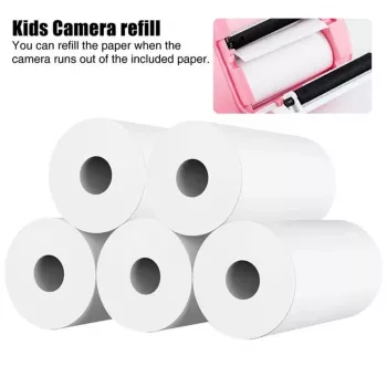 HQ pegatinas autoadhesivas de papel térmico, 5 rollos, 57mm x 25mm para cámara instantánea infantil