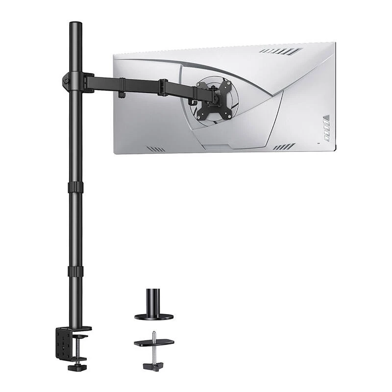 HUANUO HNCM9 Soporte para monitor individual para pantallas de 13-32 inch, brazo de gas, pinza de escritorio/pasacables, Negro