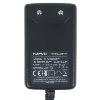 Huawei HW-120200E5W Fuente de alimentación AC/DC – 12V 2A (24W) para router interior, entrada 90-264V, Negro