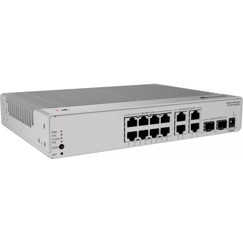 HUAWEI S310S-8P4UN2X Switch, 8 puertos Gigabit PoE+, 4 puertos 2,5G PoE++, switch de red gestionado de 12 puertos 98012849